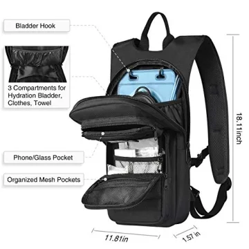 NOOLA Hydration Backpack with 3L TPU Water Bladder