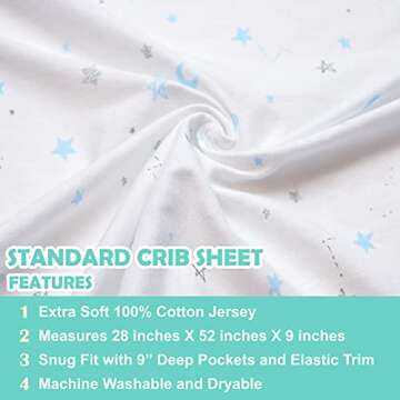 Soft Cotton Fitted Crib Sheets Perfect for Baby Sleep