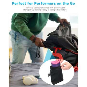 Vocal Dampener for Singers, Actors, Performers, Stress Relief, Soundproof Voice Dampener, Portable Warm-Up Room for Singing Practice (Pink+Violet)