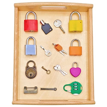 MIKNEKE Montessori Lock and Key Toy Set for Learning