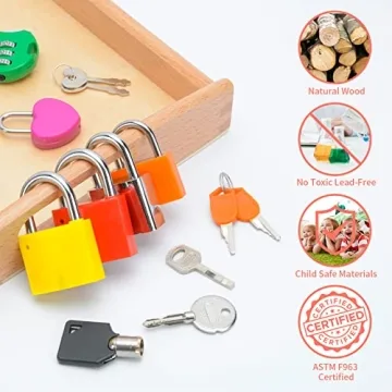 MIKNEKE Montessori Lock and Key Toy Set for Learning