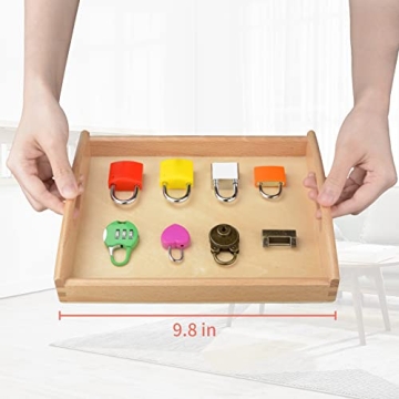 MIKNEKE Montessori Lock and Key Toy Set for Learning