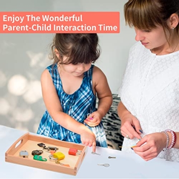 MIKNEKE Montessori Lock and Key Toy Set for Learning