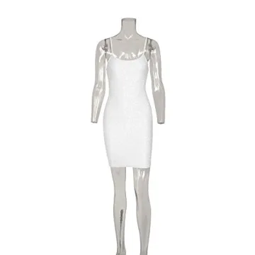 FV RELAY Women’s Glittery Backless Mini Dress