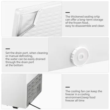 Kismile 2.8 Cubic Feet Compact Chest Freezer for Versatile Storage