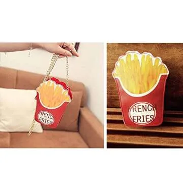 Cute Fries Satchel Crossbody Handbag for Women