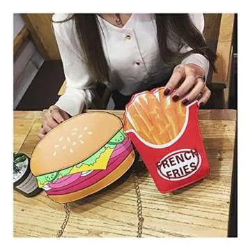 Cute Fries Satchel Crossbody Handbag for Women