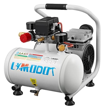 Limodot Ultra Quiet Air Compressor - 1 Gallon, Lightweight, 60dB, for Pneumatic Tools