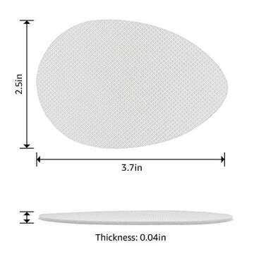 Dr. Shoesert Non-Slip Shoes Pads Adhesive Shoe Sole Protectors, High Heels Anti-Slip Shoe Grips (White - 3 Pairs)