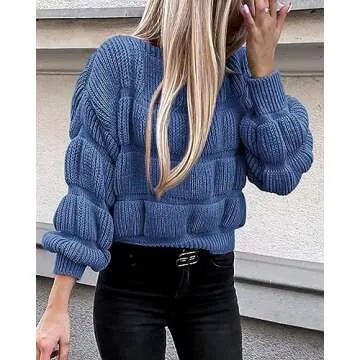 Stylish PRETTYGARDEN Women's Fall Sweater - Chunky Knit Pullover