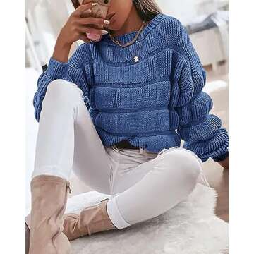 Stylish PRETTYGARDEN Women's Fall Sweater - Chunky Knit Pullover