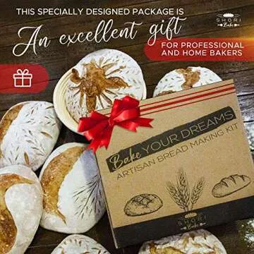 Shori Bake Banneton Bread Proofing Basket Set of 2 Round 9 Inch + Sourdough Bread Making Tools Kit, Baking Gifts for Bakers, Brotform Liner, Bread Lame, Dough Scraper, Bowl Scraper, Danish Dough Whisk