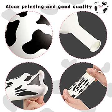 120 Pcs Cow Print Balloons for Birthday Party Supplies Including 60 PCS 12 Inch Cow Print Balloons and 60 PCS 10 Inch Colorful Balloons for Valentine's Day Baby Shower Wedding Party Decoration