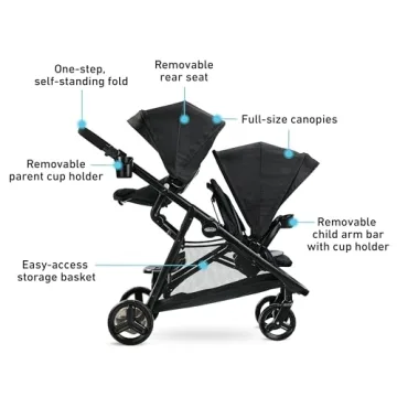 Graco Ready2Grow LX 2.0 Double Stroller for Twins & Toddlers