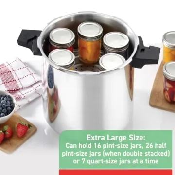 T-fal 22 Quart Pressure Cooker Canner Safe Efficient Cooking