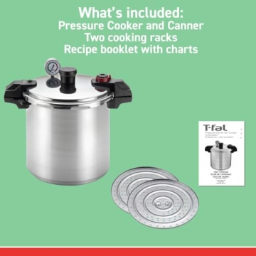 T-fal 22 Quart Pressure Cooker Canner Safe Efficient Cooking
