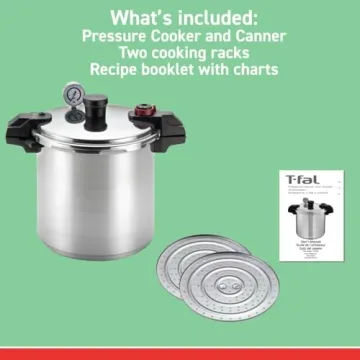 T-fal 22 Quart Pressure Cooker Canner Safe Efficient Cooking
