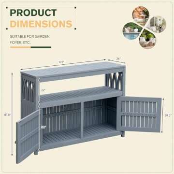 Greesum 2-Tier Outdoor Storage Cabinet in Acacia Wood