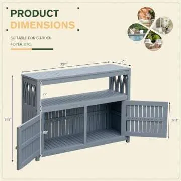 Greesum 2-Tier Outdoor Storage Cabinet in Acacia Wood