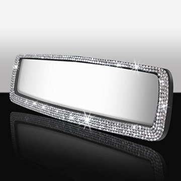 Cute Bling Rhinestone Rearview Mirror for Women