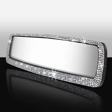 Cute Bling Rhinestone Rearview Mirror for Women