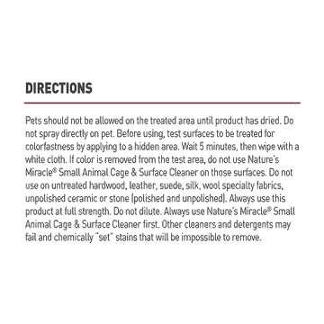 Nature's Miracle Small Animal Cage and Surface Cleaner, Bio-Enzymatic Cleaning Formula, Destroy Tough Stains and Odors, 24 Ounces