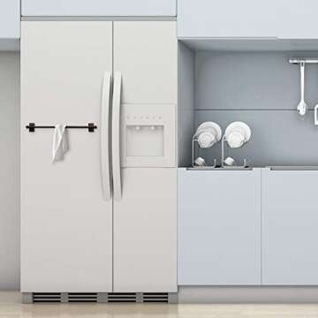 Coquilles Multi-Use Adjustable Magnetic Curtain Rods for Doors, Windows, Tool Boxes,16-28 Inch,Easy Installation，2-Pack，Black