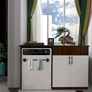 Coquilles Multi-Use Adjustable Magnetic Curtain Rods for Doors, Windows, Tool Boxes,16-28 Inch,Easy Installation，2-Pack，Black