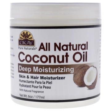 OKAY 100% Pure Coconut Oil for Hair & Skin 6 Fl Oz