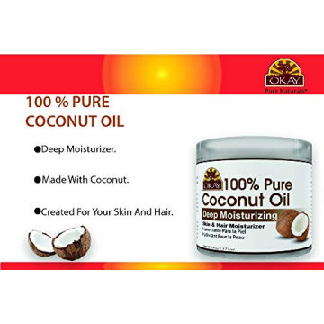 OKAY 100% Pure Coconut Oil for Hair & Skin 6 Fl Oz