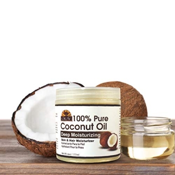 OKAY 100% Pure Coconut Oil for Hair & Skin 6 Fl Oz