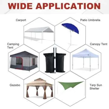 ABCCANOPY Canopy Weights 150 LBS Gazebo Tent Sand Bags,4pcs-Pack (Black)