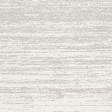 SAFAVIEH Adirondack Collection Area Rug - 8' x 10', Ivory & Silver, Modern Ombre Design, Non-Shedding & Easy Care, Ideal for High Traffic Areas in Living Room, Bedroom (ADR113B)