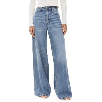 rag & bone Women's Featherweight Sofie High Rise Wide Jeans in Blue