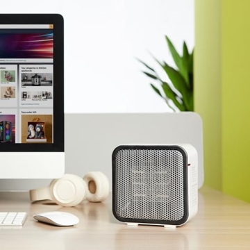 Compact Ceramic Space Heater for Desk Use