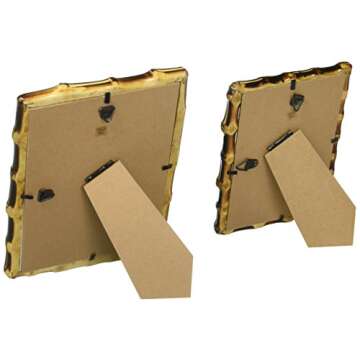 Two's Company Bamboo Photo Frames, Set of 2, Includes 4 x 6 inches and 5 x 7 inches