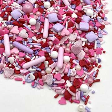 Manvscakes Valentine's Heart Sprinkles for Sweet Treats