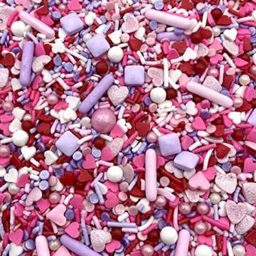 Manvscakes Valentine's Heart Sprinkles for Sweet Treats