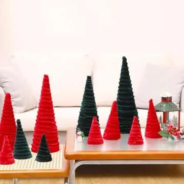 Liliful Christmas Velvet Trees Set for Festive Decor