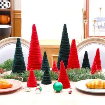 Liliful Christmas Velvet Trees Set for Festive Decor