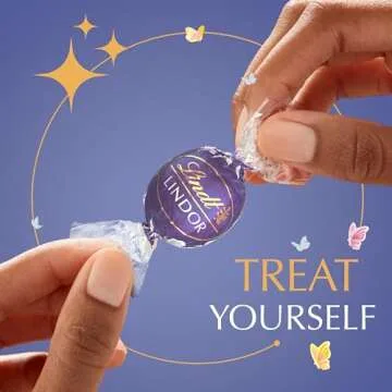 Lindt Blueberries & Cream Truffles - Gourmet White Chocolate Candy