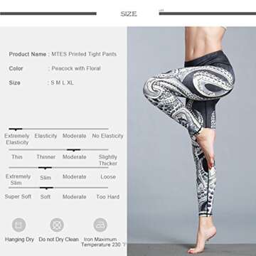 MTSCE Yoga Pants Yoga Capris Printed Workout Leggings (Small, Octopus)