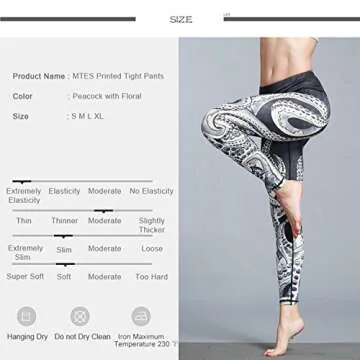 MTSCE Yoga Pants Yoga Capris Printed Workout Leggings (Small, Octopus)
