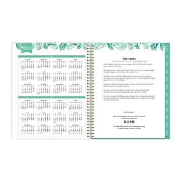 Blue Sky Day Designer for 2022-2023 Academic Year Weekly & Monthly Planner, 8.5' x 11', Frosted Flexible Cover, Wirebound, Palms (137891-A23)