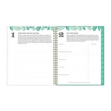 Blue Sky Day Designer for 2022-2023 Academic Year Weekly & Monthly Planner, 8.5' x 11', Frosted Flexible Cover, Wirebound, Palms (137891-A23)
