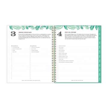 Blue Sky Day Designer for 2022-2023 Academic Year Weekly & Monthly Planner, 8.5' x 11', Frosted Flexible Cover, Wirebound, Palms (137891-A23)