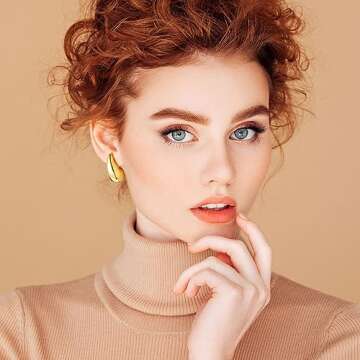 Elegant Gold Silver Teardrop Earrings Set for Women, Trendy and Lightweight