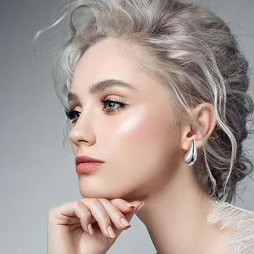 Lightweight Gold Teardrop Earrings for Women Stylish Jewelry