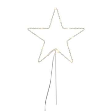 Lights4fun, Inc. 6.5" Star Battery Operated Micro Warm White LED Christmas Tree Topper Decoration