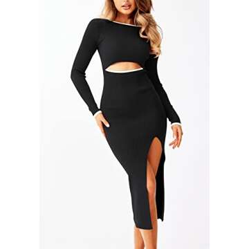 Elegant Women's Cutout Sweater Dress - Perfect for Any Occasion